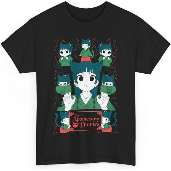 Anime Apothecary Diaries Maomao Cute Shy Anime Girl Waifu T-Shirt Jinshi Tee M-6