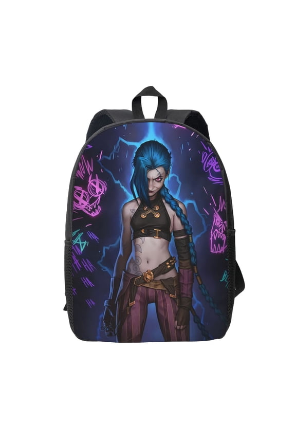Arcane Blue Jinx Backpack Unisex Bookbag Rucksack Printing Shoulder Bag Back To School Bag Travel Hiking Daypack