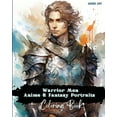 thumbnail image 1 of Anime Art Warrior Men Anime & Fantasy Portraits Coloring Book: 48 unique high quality pages - striking detailed designs , (Paperback), 1 of 1