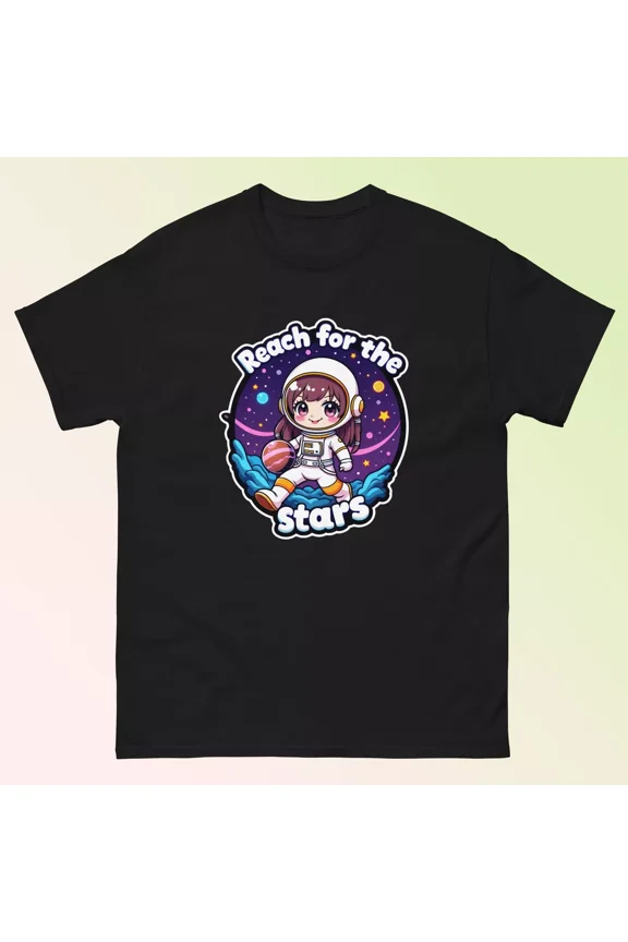 Anime Astronaut Girl Reach for the Stars G - Unisex Short Sleeve T-Shirt | eBay