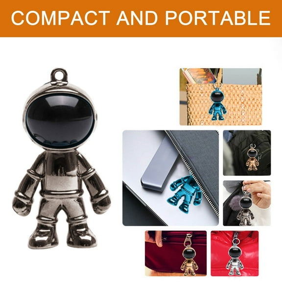 Anime Astronaut Keychain Silver Plated ABS Space Themed Charm Gift for Bags Purses Keys
