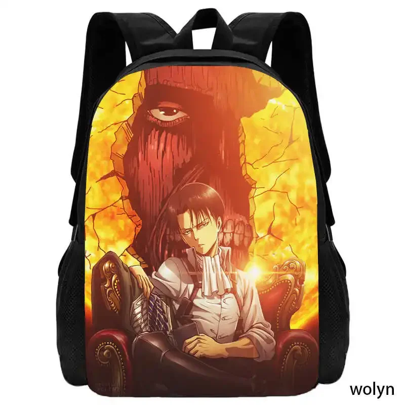 anime attack on titan laptop canvas backpack AOT Scout - Backpack Attack on Titan Canvas Bag/