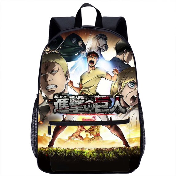 Anime Attack on Titan Schoolbag Pattern 3D Printing Backpack 17 Inch ...