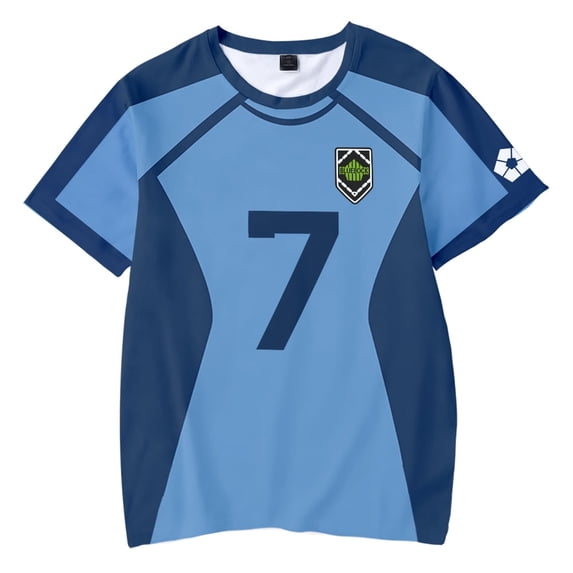 Anime BLUE LOCK Men's T-shirt Fashion Round Neck T-shirt Short Sleeve Casual Boys Round Neck T-shirt