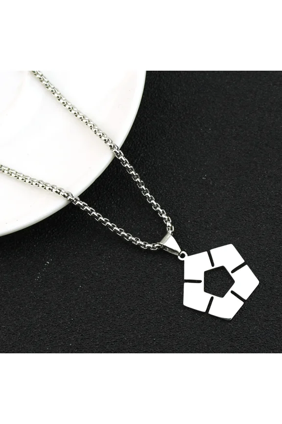 Anime BLUE LOCK Pendant Women Soccer Sign Necklaces Woman Fashion Creative Chain 14K White Gold Cosplay Collier
