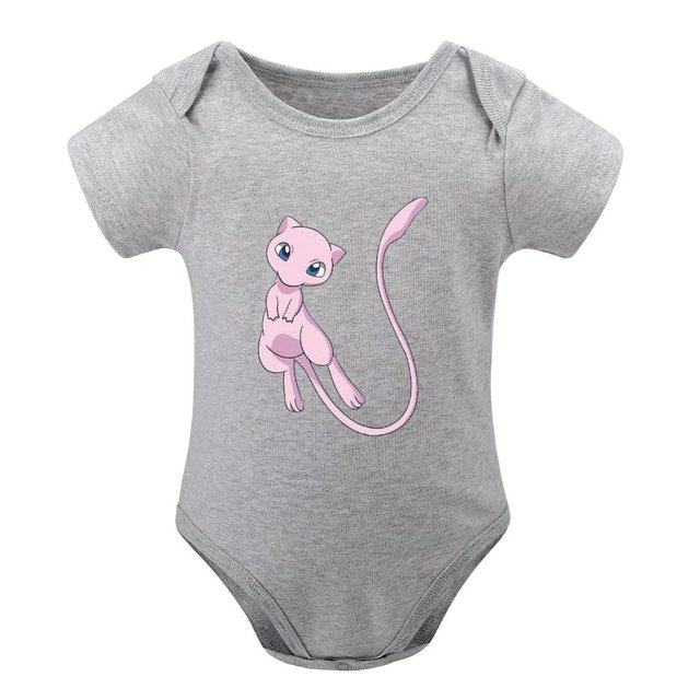 Anime Baby Boys&Girls Pokemon Anime Short Sleeves Gray Onesie Newborn