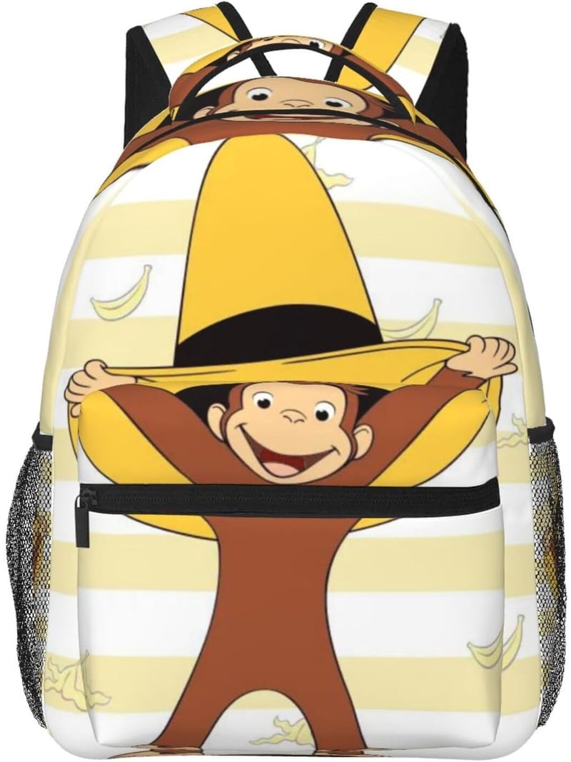 anime backpacks for kids Anime Backpack Curious George Backpack Funny Laptop Back Pack Book Bag  Hiking Outgoing Daypack For Women Mens