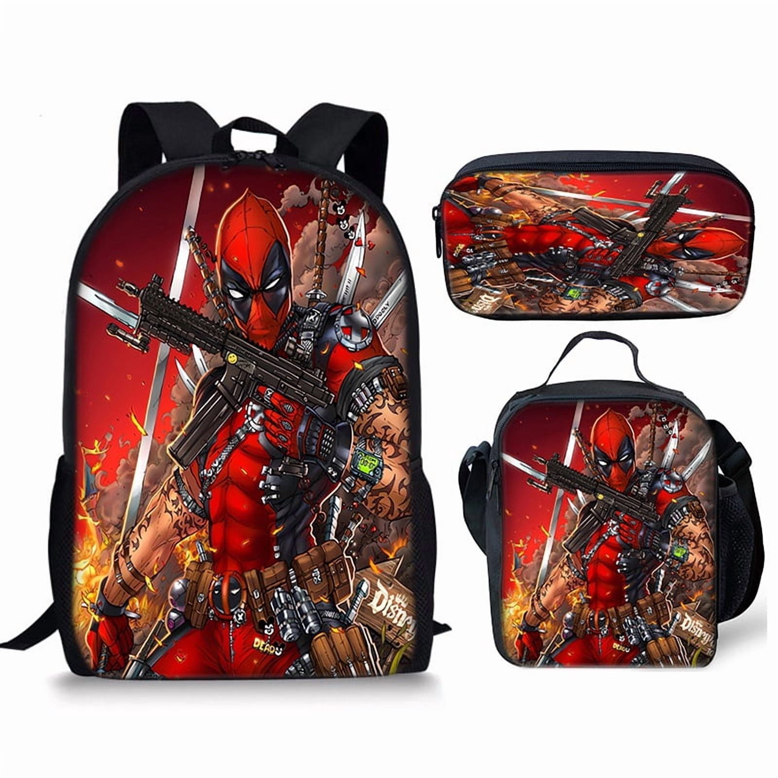 Anime Backpack Set with Lunch Bag and Pencil Case – 3 Piece Lightweight ...