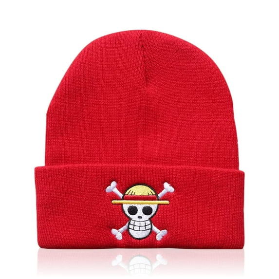 Anime Beanie Hat Winter Caps for Men and Womens Beanies, Cuffed Knit Graphic Beanie, Comfy and Soft Embroidered Anime Hat, Redp