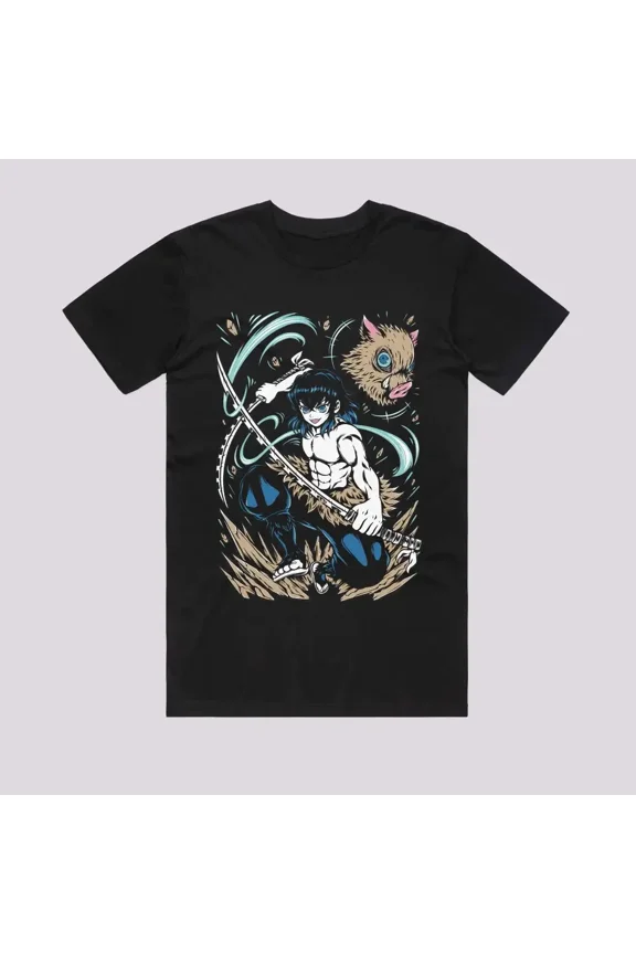 Anime Beast Boy Inosuke T-Shirt Size S-5XL, Gift For Friends, For Kids