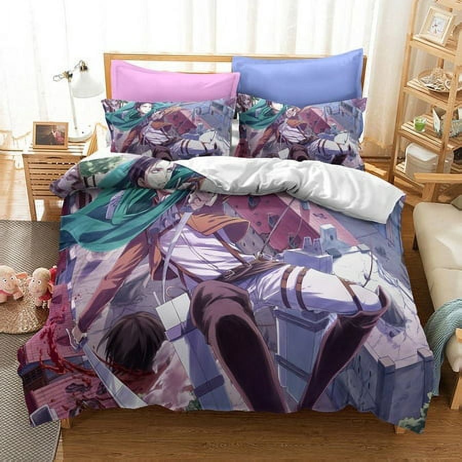 Anime Bedding Set Twin Size -3D Printed Duvet Cover Set Dark Color ...