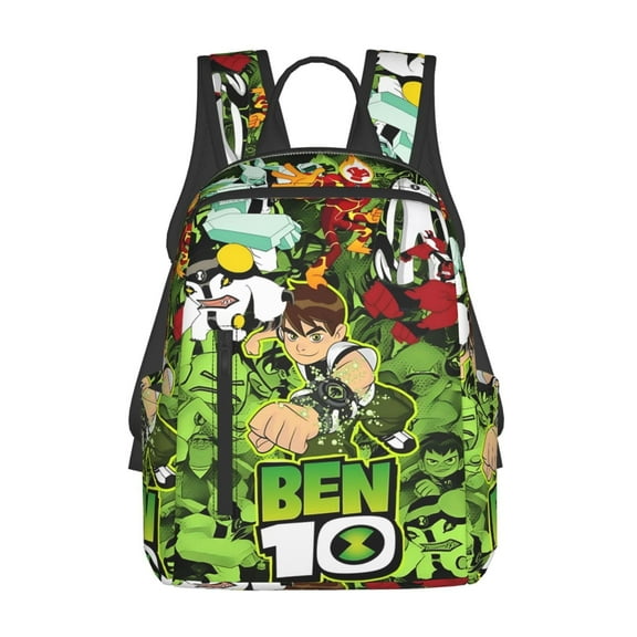 Anime Ben 10 Backpacks Large Capacity Travel Backpack Book Bag Laptop Bag Lightweight School Daypack