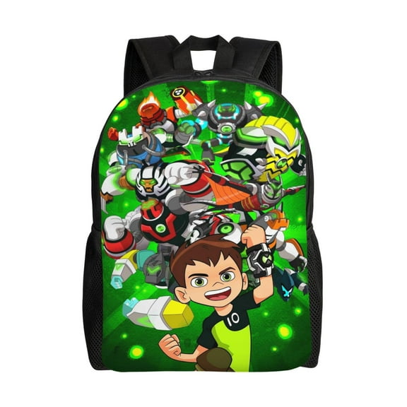 Anime Ben 10 Unisex Backpacks Large Capacity Travel Backpack Book Bag Laptop Bag Lightweight School Unisex Casual Daypacks Gife