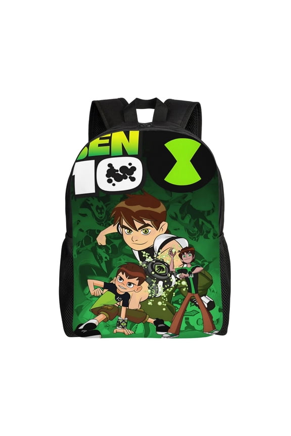 Anime Ben 10 Unisex Backpacks Large Capacity Travel Backpack Book Bag Laptop Bag Lightweight School Unisex Casual Daypacks Gife
