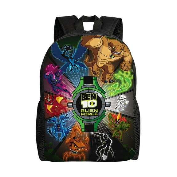 Anime Ben 10 Unisex Backpacks Large Capacity Travel Backpack Book Bag Laptop Bag Lightweight School Unisex Casual Daypacks Gife