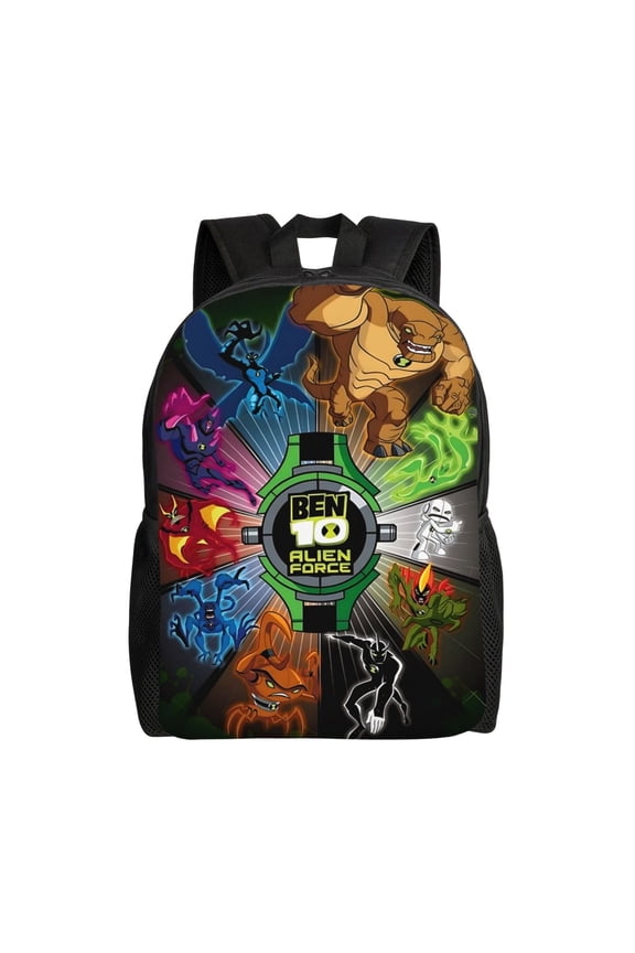 Anime Ben 10 Unisex Backpacks Large Capacity Travel Backpack Book Bag Laptop Bag Lightweight School Unisex Casual Daypacks Gife
