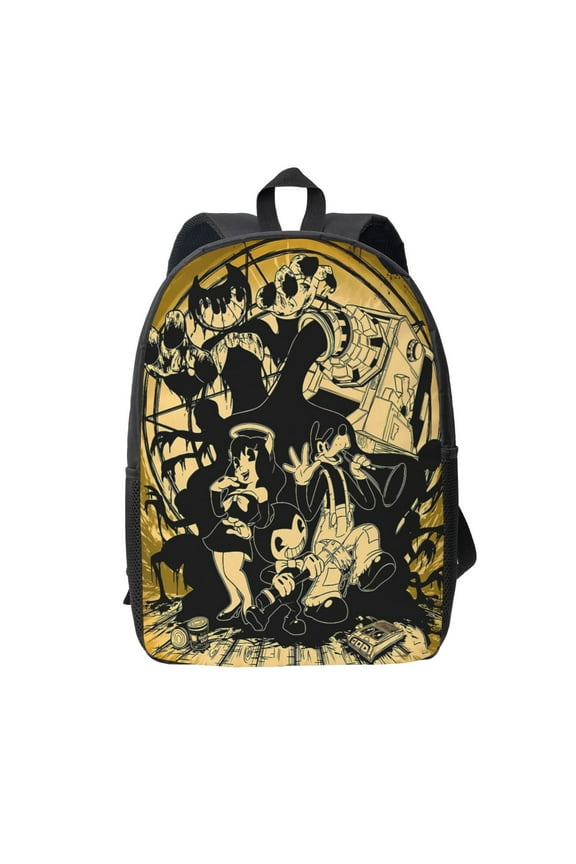 Bendy And The Ink-Machin Backpack Unisex Bookbag Rucksack Printing Shoulder Bag Back To School Bag Travel Hiking Daypack