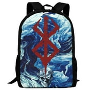 Anime Berserk Backpack,3d Print Laptop Backpack Lightweight Casual Daypack Bookbag Multi-Function Travel Backpack 16.5 In
