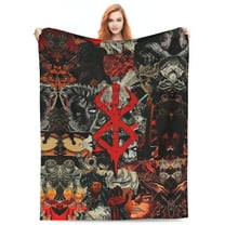 Anime Berserk Blankets Flannel Fleece Warm Soft Throw Blanket For Couch Sofa Bed Living Room All Season Decor Gift 60"X50"