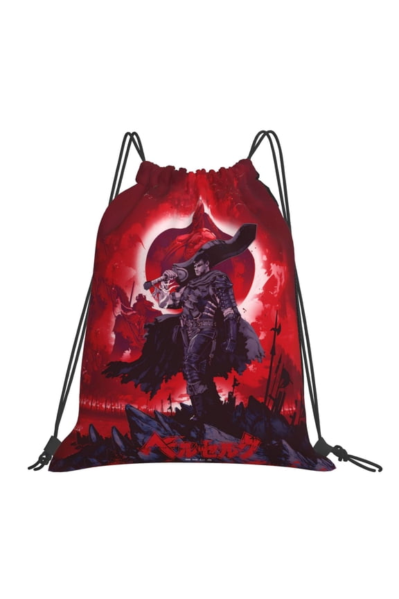 Anime Berserk Drawstring Backpack Sport Gym Bag For Yoga Swimming Gymsack Sport Strap Pack Bag