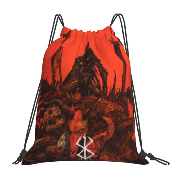 Anime Berserk Drawstring Backpack Sport Gym Bag For Yoga Swimming Gymsack Sport Strap Pack Bag