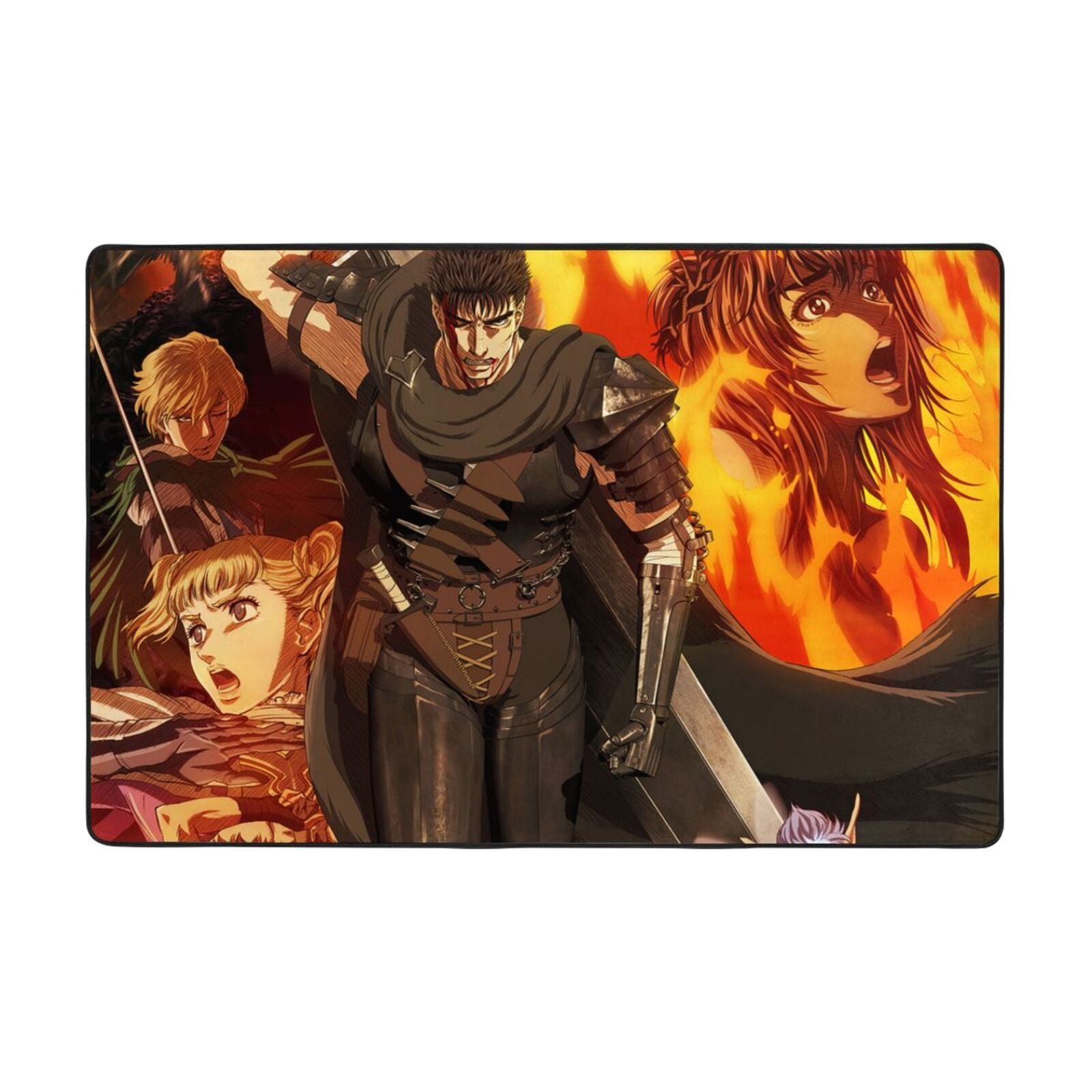 Anime Berserk NonSlip Rugs Washable Cover Floor Rug Carpets Bathroom