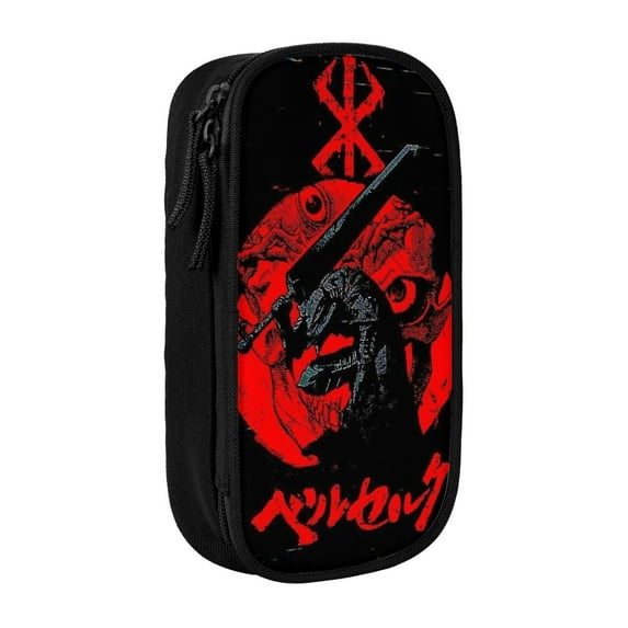 Anime Berserk Pencil Case, Multipurpose Pencase ,Large Capacity Durable Pencil Pouch Storage Pen Bag Organizer Stationery