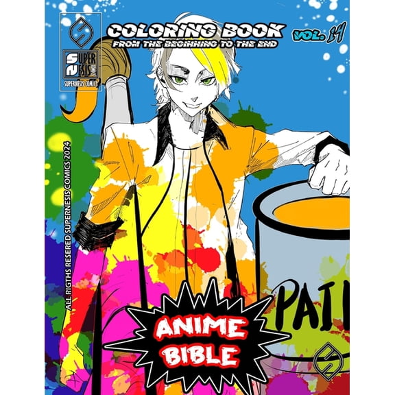 Anime Bible From The Beginning To The End Vol. 14: Coloring book, (Paperback)