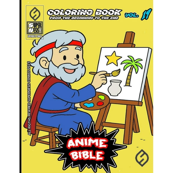 Anime Bible From The Beginning To The End Vol. 19: Coloring book, (Paperback)