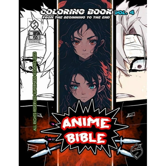 Anime Bible From The Beginning To The End Vol. 4: Coloring book, (Paperback)