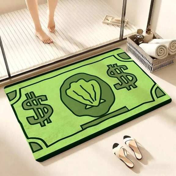 Anime Bikini Bottom Money Floor Mat Cozy Flannel Soft Thick Non-Slip Mat For Living Room Bedroom Kitchen Decor Rugs