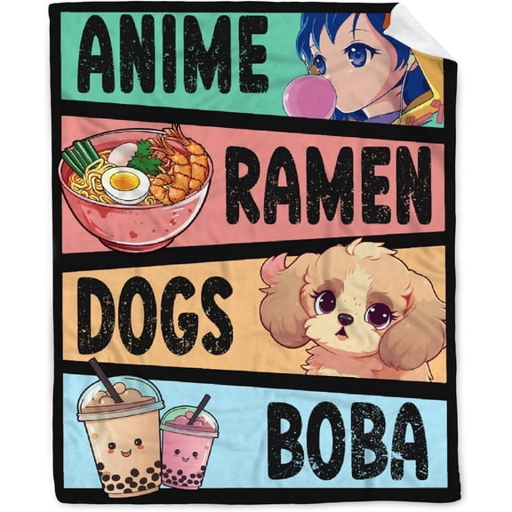 Anime Blanket Gifts for Girls, Kawaii Anime Decor for Women, Luxurious Warm and Cozy Flannel Blanket - L 60X80 Inch Most People's Choice