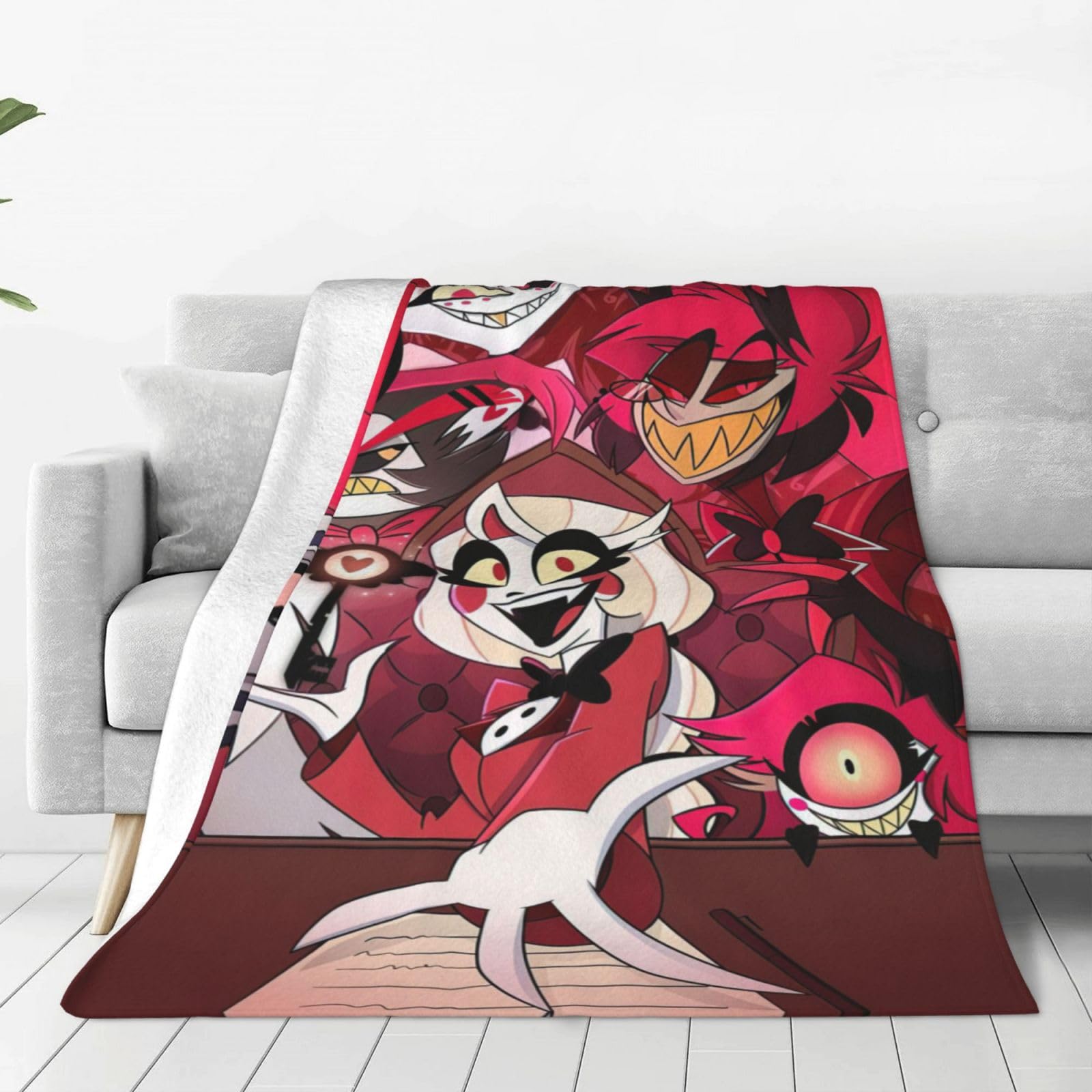 Anime Blanket Hazbin Alastor Hotel Soft Blankets for Game And Cinematic ...