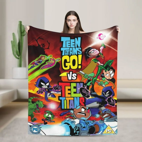 Anime Blanket Teen Titans Go Ultra-Soft Micro Fleece Blanket Cozy Blanket Thick Warm Plush Throw Blanket Sofa Cushion, Warm Flannel Blanket For Living Room Bedroom 40"X30"