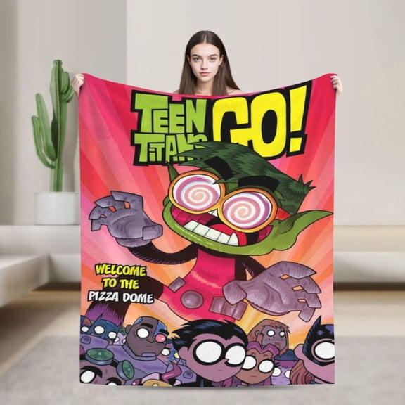 Anime Blanket Teen Titans Go Ultra-Soft Micro Fleece Blanket Cozy Blanket Thick Warm Plush Throw Blanket Sofa Cushion, Warm Flannel Blanket For Living Room Bedroom 40"X30"