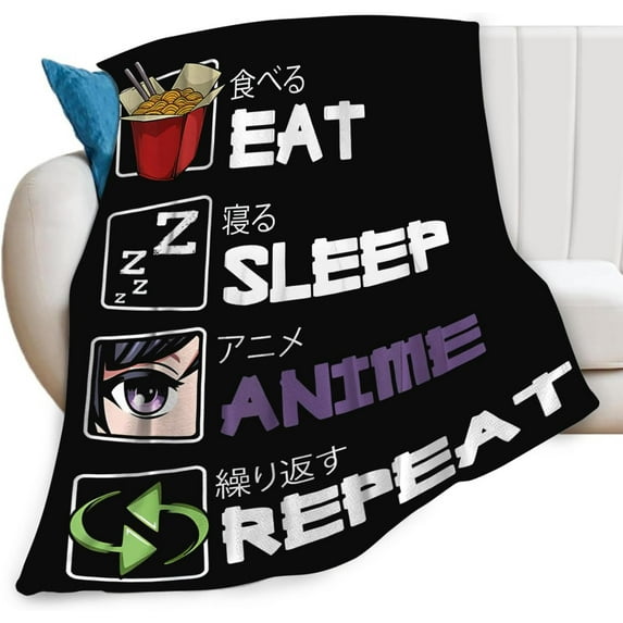 Anime Blanket for Girls Boys Anime Gifts Throw Blanket for Women Mens Lightweight Fuzzy Cozy Plush Flannel Fleece Blankets for Bed Decor 50"x60"