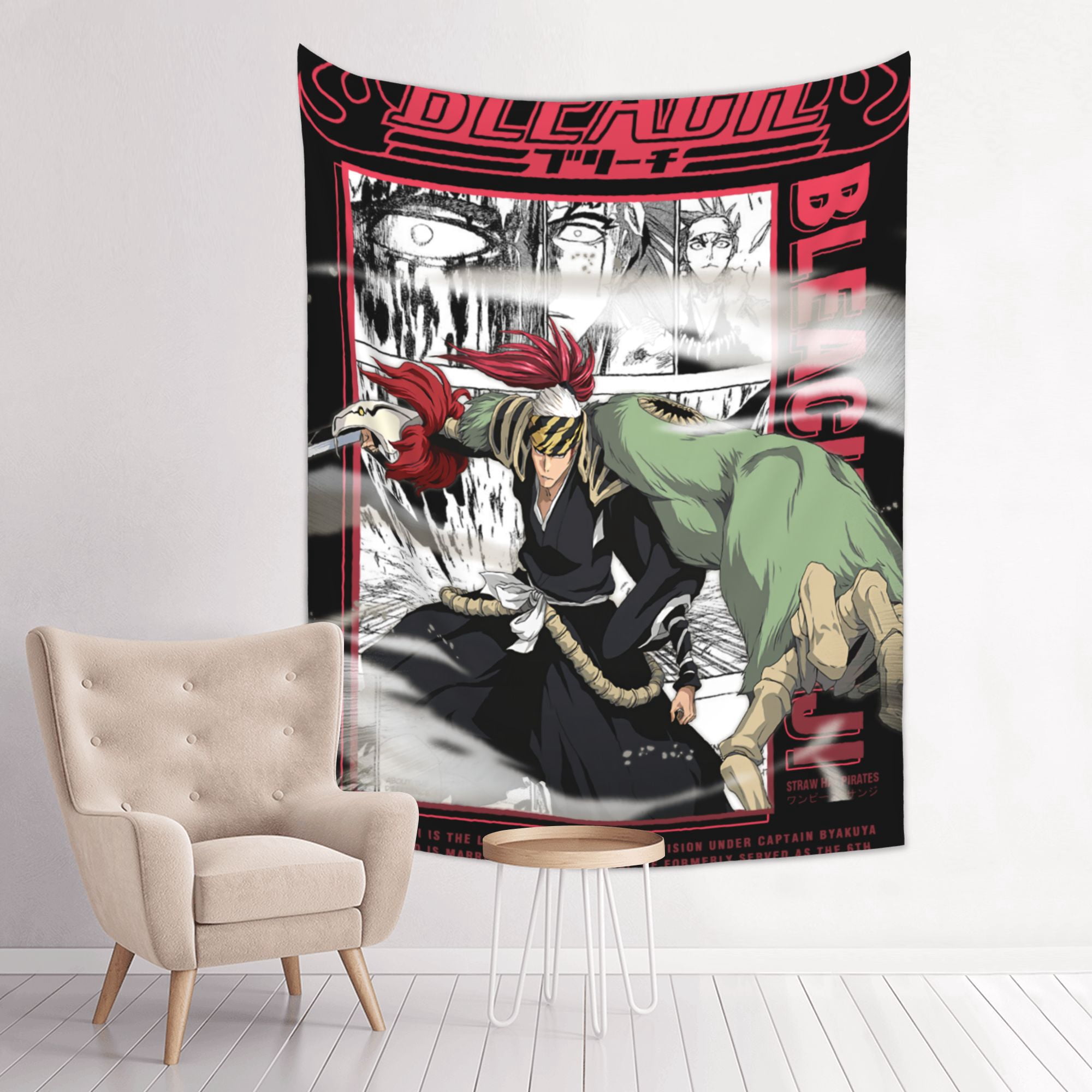 Anime Bleach Abarai Renji Tapestry Indian Wall Hanging Tapestries Room ...