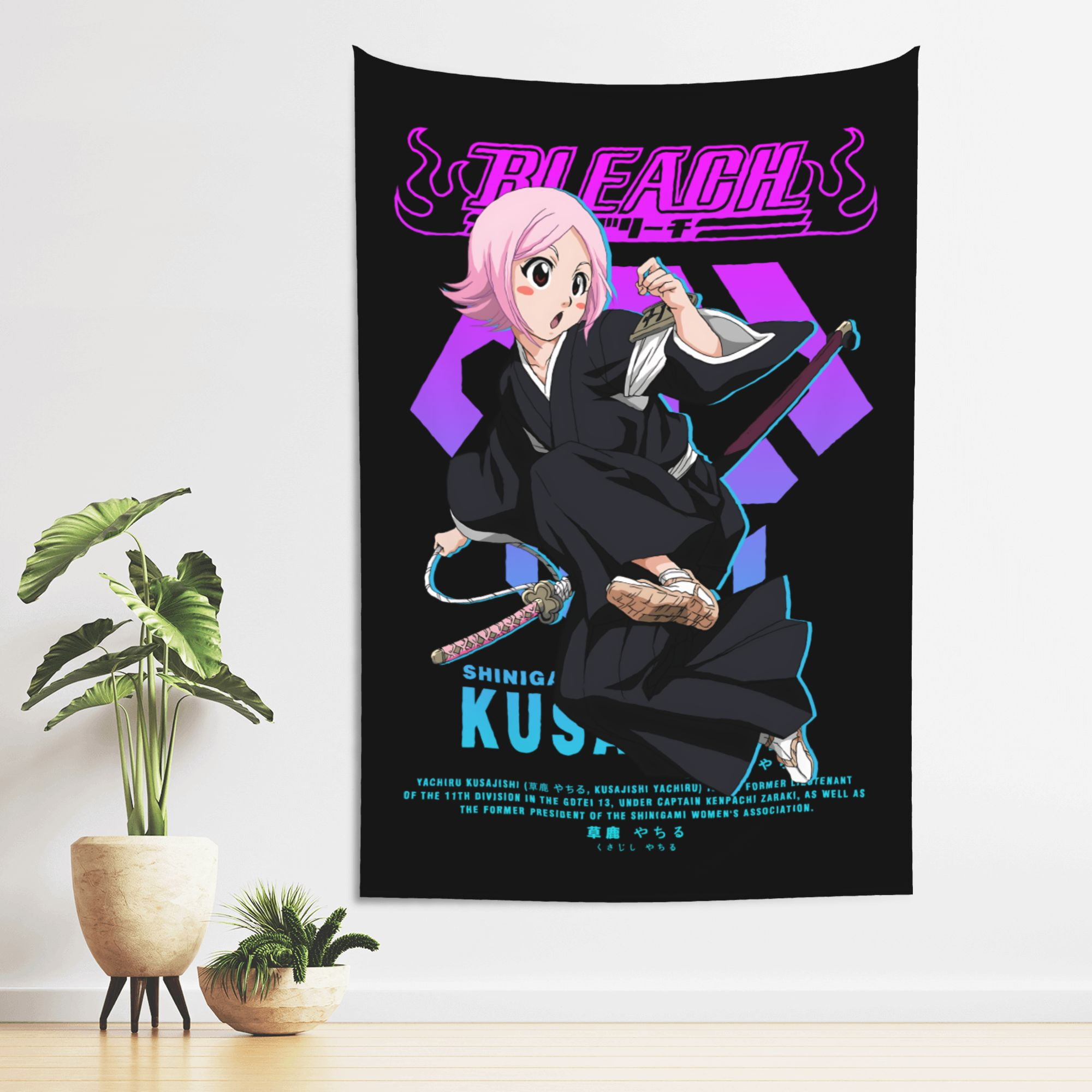 Anime Bleach Kusajishi Yachiru Tapestry Indian Wall Hanging Tapestries
