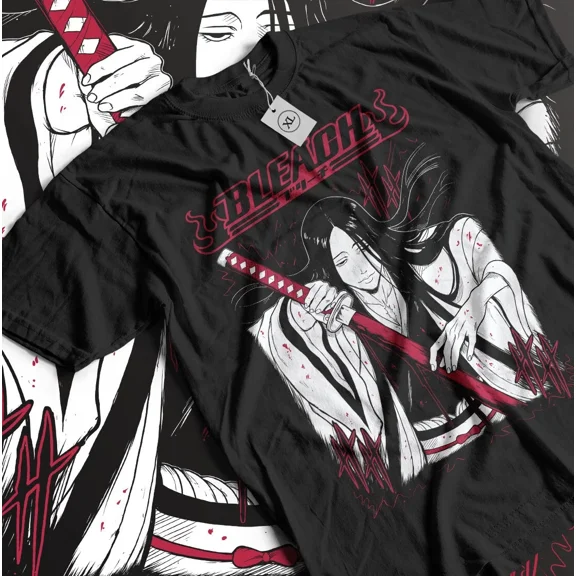 Anime Bleach Retsu Unohana Graphic Black T-Shirt Size S-5XL