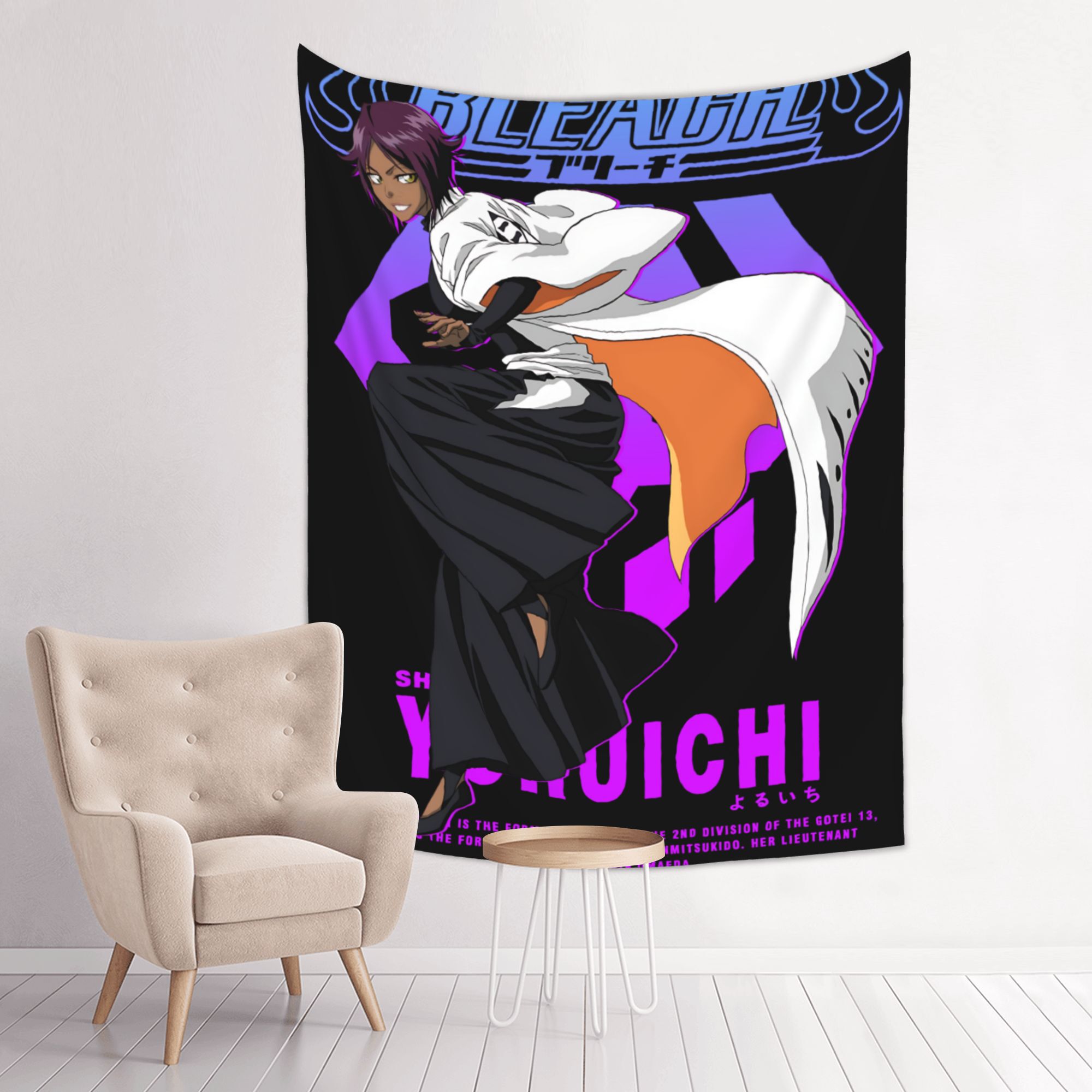 Anime Bleach Shihouin Yoruichi Tapestry Indian Wall Hanging Tapestries ...