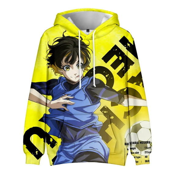 Anime Blue Lock 3D Printed Hoodies Unisex Sweatshirts Cosplay Clothes Fashion Novelty Hooded