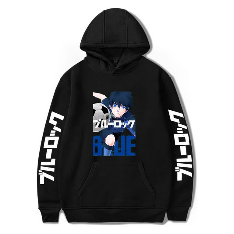 Anime Blue Lock Isagi Yoichi Casual Pullover Hoodie Men
