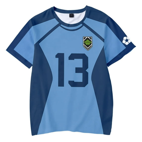 Anime Blue Lock T-Shirt Yoichi Isagi Cosplay Shirt 3D Printing Short Sleeve Tops for Men Women