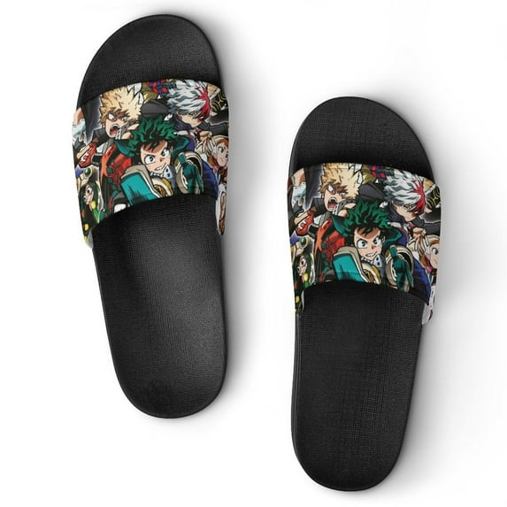Anime Boku No Hero Unisex Slippers Summer Beach Slippers Casual Non Slip Comfortable Slide Sandals Home Slippers For Men Women
