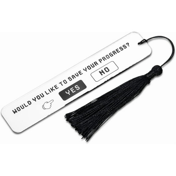 Anime Bookmark Acrylic Funny Bookmark for Final Fantasy Fans Teen Boys Girls Son Daughter Reading Gift for Booklover Christmas Birthday Gifts Would You Like to Save Your Progress Book Mark