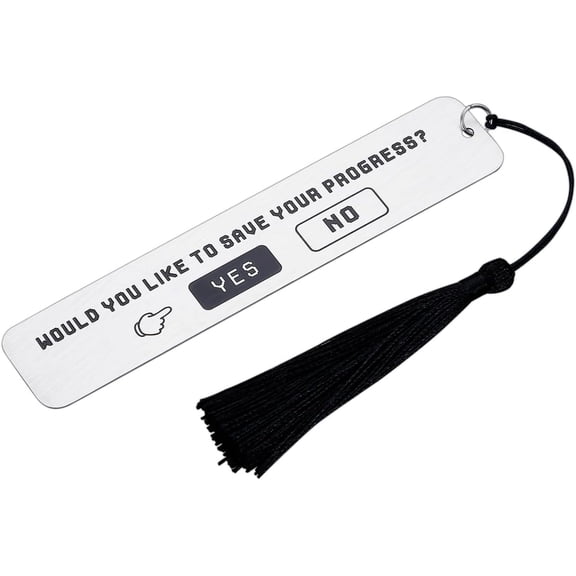 Anime Bookmark Funny Bookmark for Final Fantasy Fans Teen Boys Girls Son Daughter Reading Gift for Booklover Christmas Birthday Gifts Would You Like to Save Your Progress