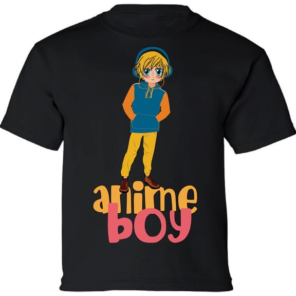 Anime Boy Youth T-Shirt Animation Fans Japanese - XS S M L XL Graphic Tee - Cool Humor Clothes Short Sleeve Boys Girls