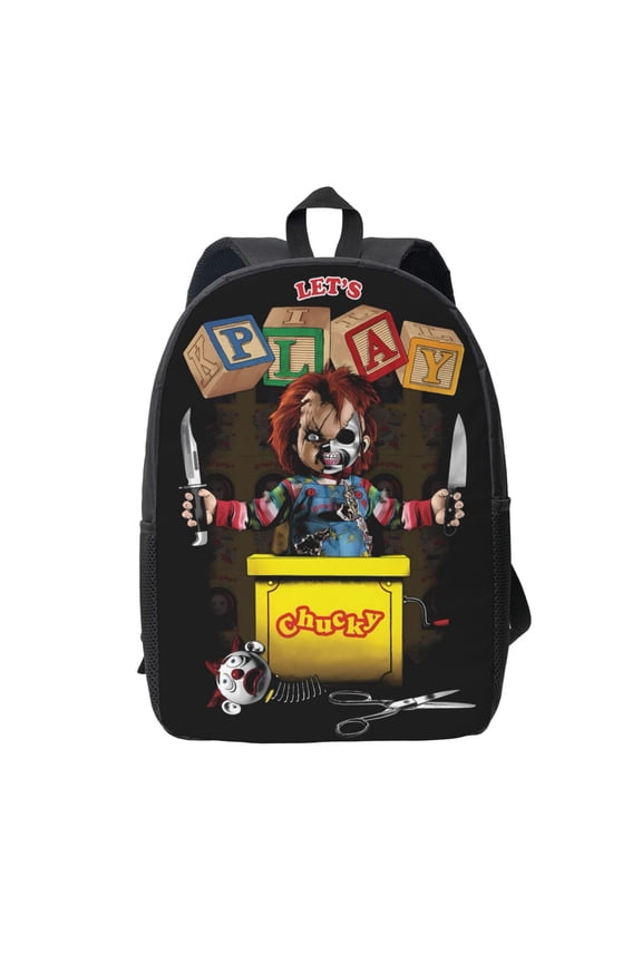 Anime Bride Of Chucky Backpack Unisex Bookbag Rucksack Printing Shoulder Bag Back To School Bag Travel Hiking Daypack