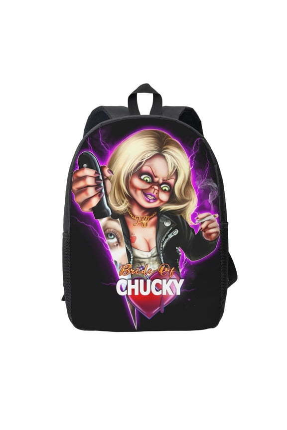 Anime Bride Of Chucky Backpack Unisex Bookbag Rucksack Printing Shoulder Bag Back To School Bag Travel Hiking Daypack