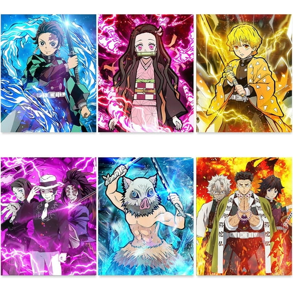 Anime Canvas Poster Set Anime Canvas Wall Posters for Room - Anime Wall Decor - Anime Room Decor for Bedroom - Anime Decor - Anime Wall Art UNFRAMED 8x10 inches